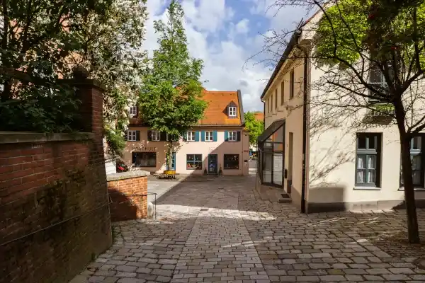 Bild der Altstadt von Dachau am Rathhaus